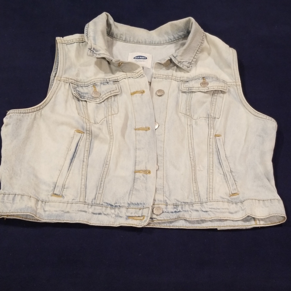 Old navy jeans vest